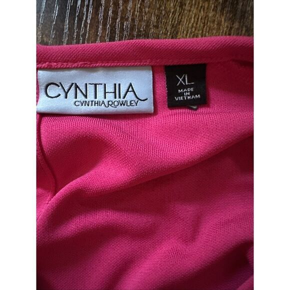 Cynthia Rowley‎ Women's Scoop Neck Blouse Studded Soft  Hot Pink XL - Picture 5 of 5
